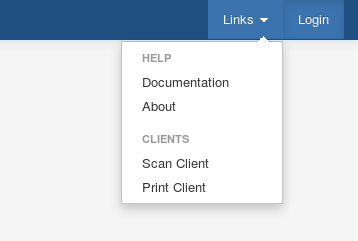 Links menu item in Virtual Postman web interface